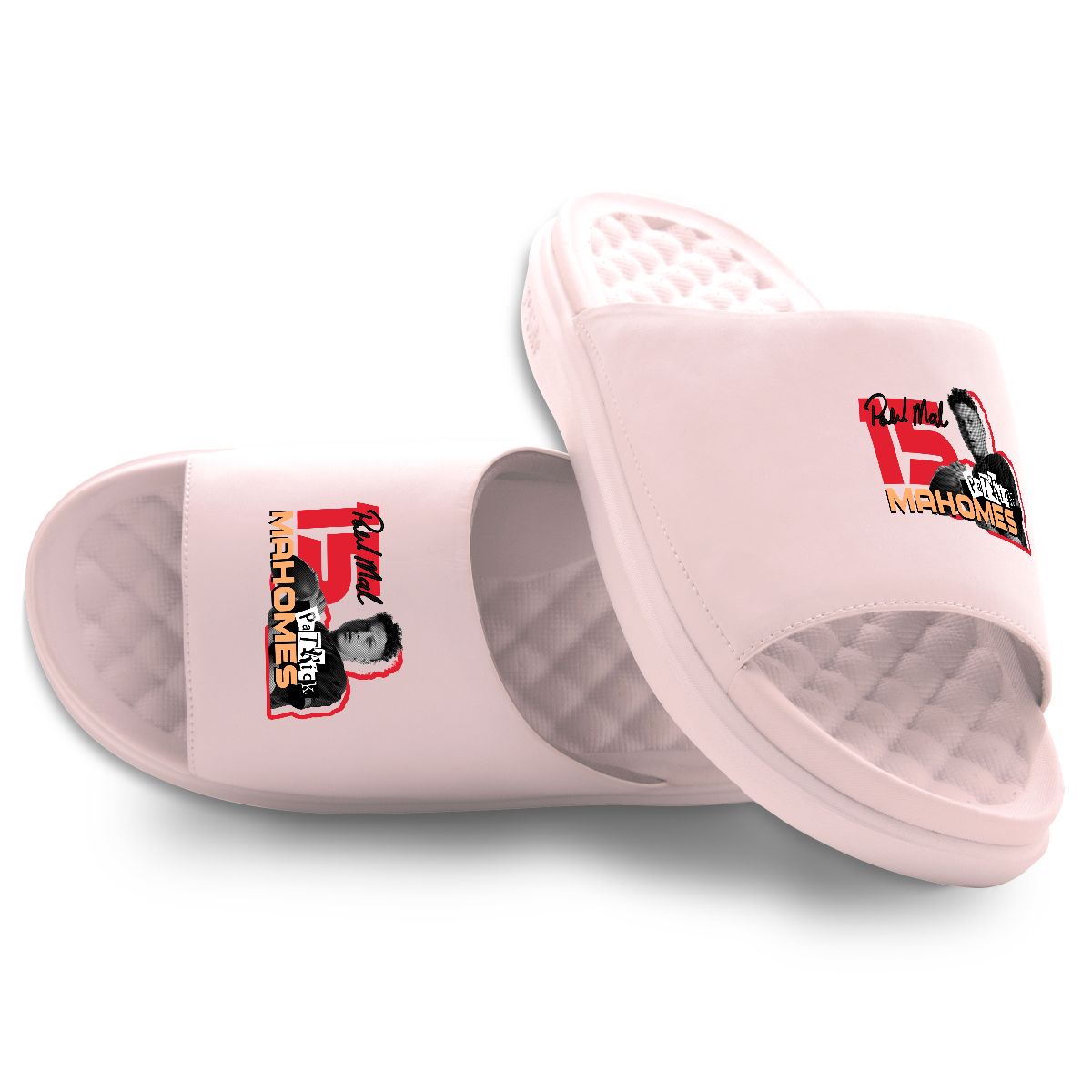 Patrick Mahomes Retro Collage Motive iSlides (Footwear)